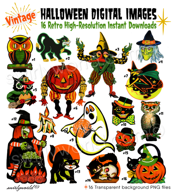 Vintage-Retro-Kitsch-witch-Mid