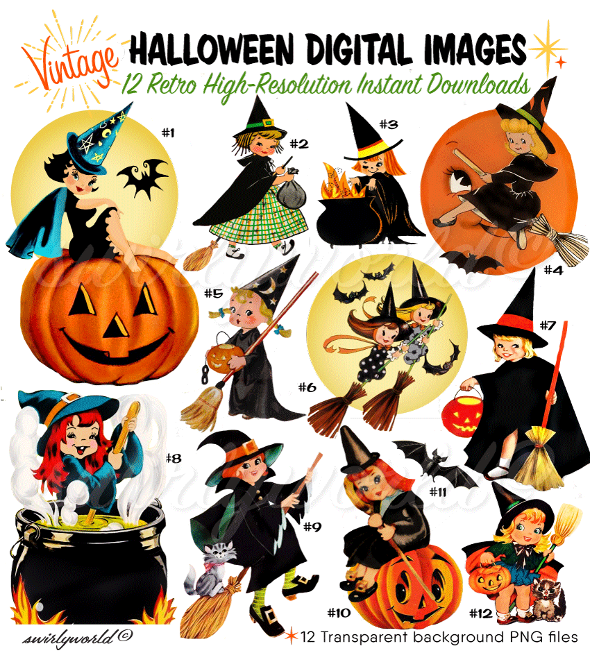 rare-vintage-1950s-1970s-halloween-image-collection-with-transparent-b-swirly-world-design for Free Printable Vintage Halloween Images Rare Vintage 1950s-1970s Halloween Image Collection with Transparent B - swirly-world-design for Free Printable Vintage Halloween Images