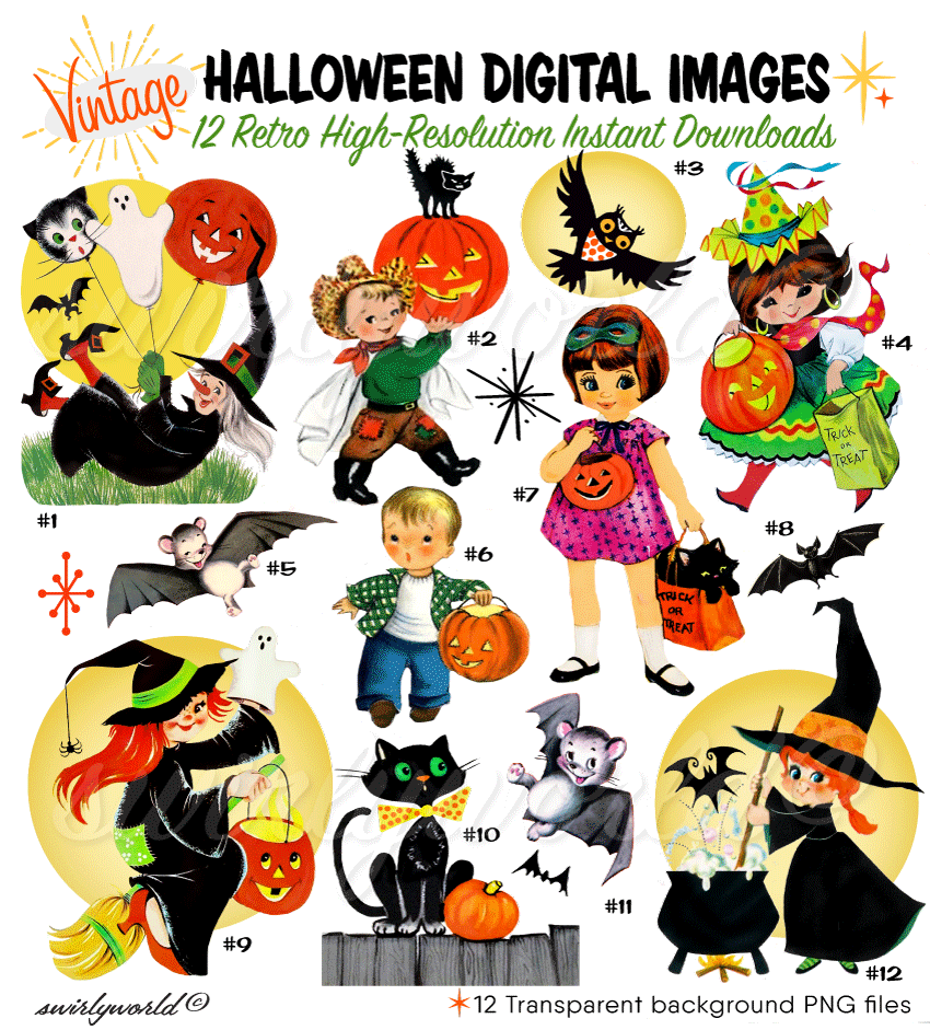 Vintage Halloween Cat Clip Art Vintage halloween cat clip art