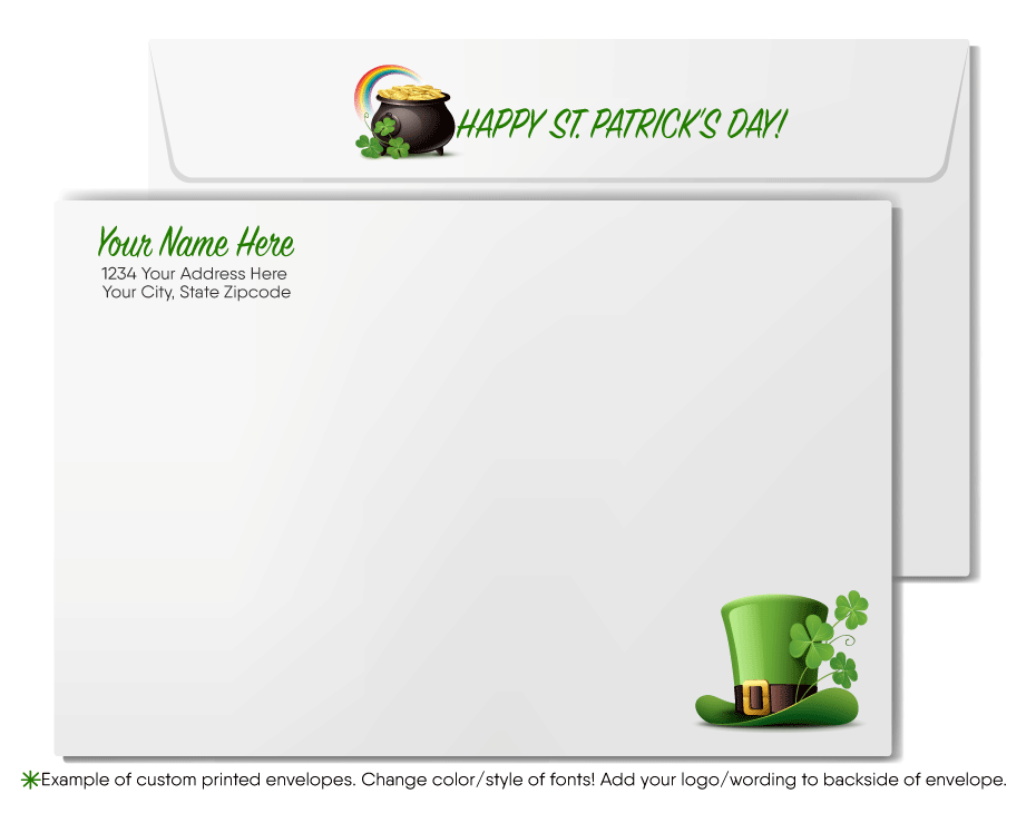 Digital Cute Shamrock Happy St. Patrick's Day Cards for Realtors® and Agents