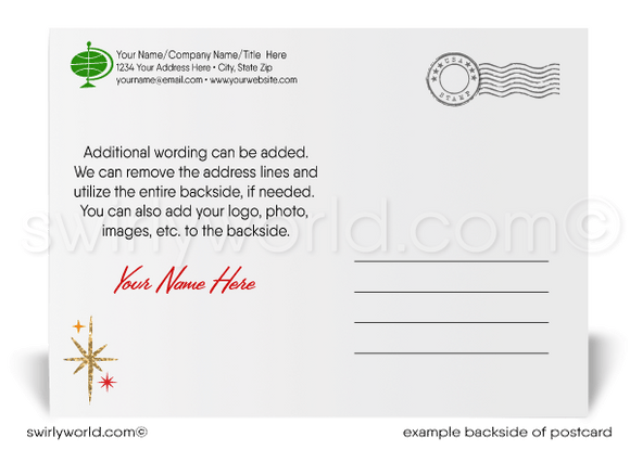 2024 Business Professional Happy New Year Postcards for Clients