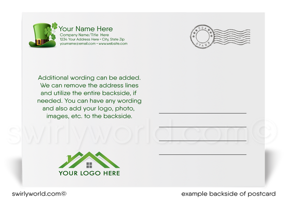 Client Business Leprechaun Green Shamrocks Happy St. Patrick's Day Postcards