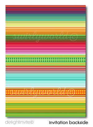 Mexican Fiesta Papel Picado Paper Flags Save the Date Cards Digital Download 