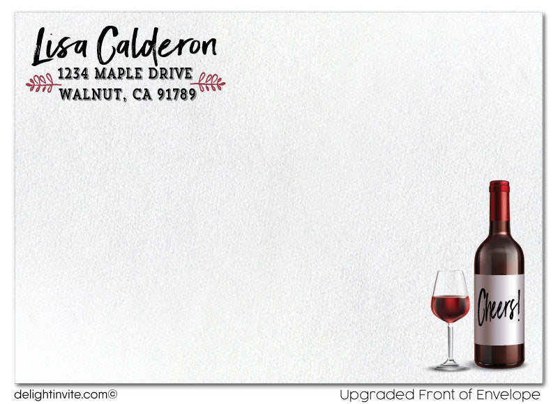 Elegant Engagement Party Invitations, Rustic Wine Party Engagement Invites, Romantic Engagement Party Invitations