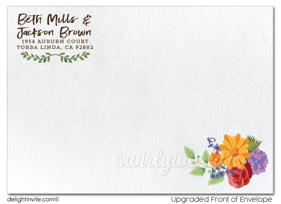 Boho Chic Save the Date Cards, Whimsical Shabby Chic Save the Date theme, Vintage Floral Wedding Save the Date Ideas