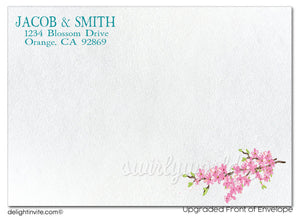 Cherry Blossom Tree Save the Date Cards, Whimsical Shabby Chic Save the Date theme, Vintage Floral Wedding Save the Date Ideas