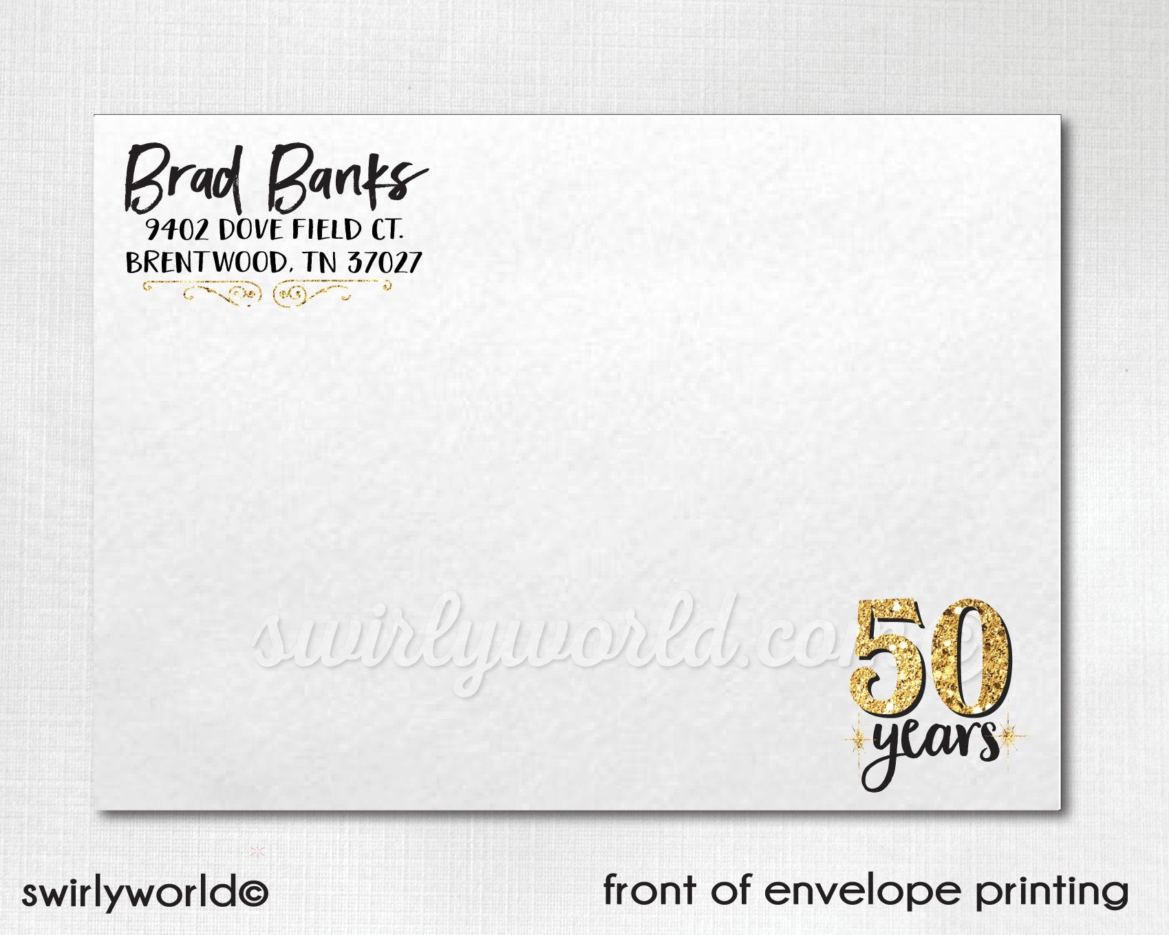 Fifty and Fabulous Birthday Bundle Set! Digital Gold and Black 50th Birthday Party Invitation Set. 50 and Fabulous Digital Pack. CORJL