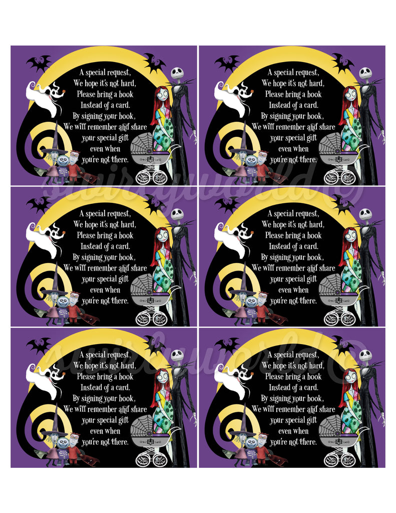 Digital Nightmare Before Christmas Halloween Baby Shower Bundle Set