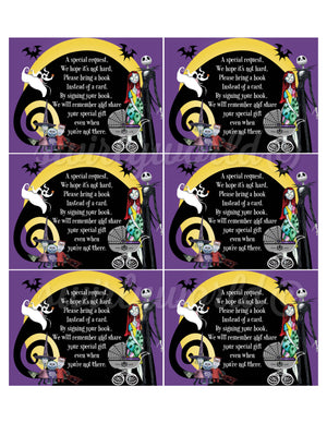 Digital Nightmare Before Christmas Halloween Baby Shower Bundle Set