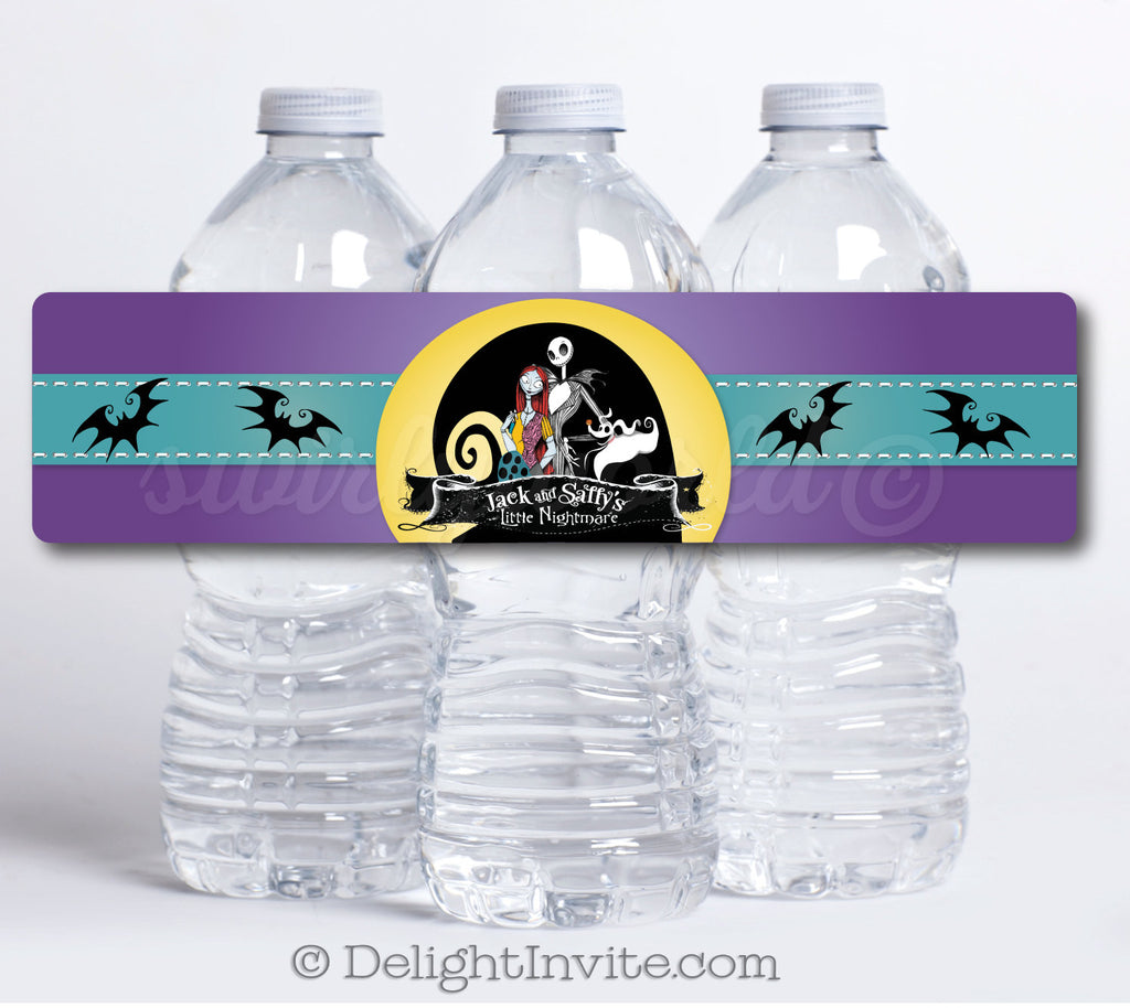Digital Nightmare Before Christmas Halloween Baby Shower Bundle Set