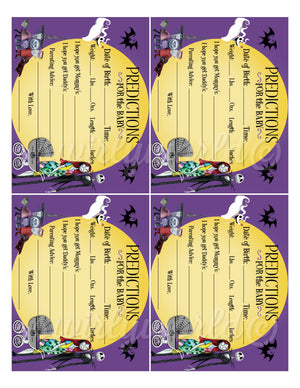 Digital Nightmare Before Christmas Halloween Baby Shower Bundle Set