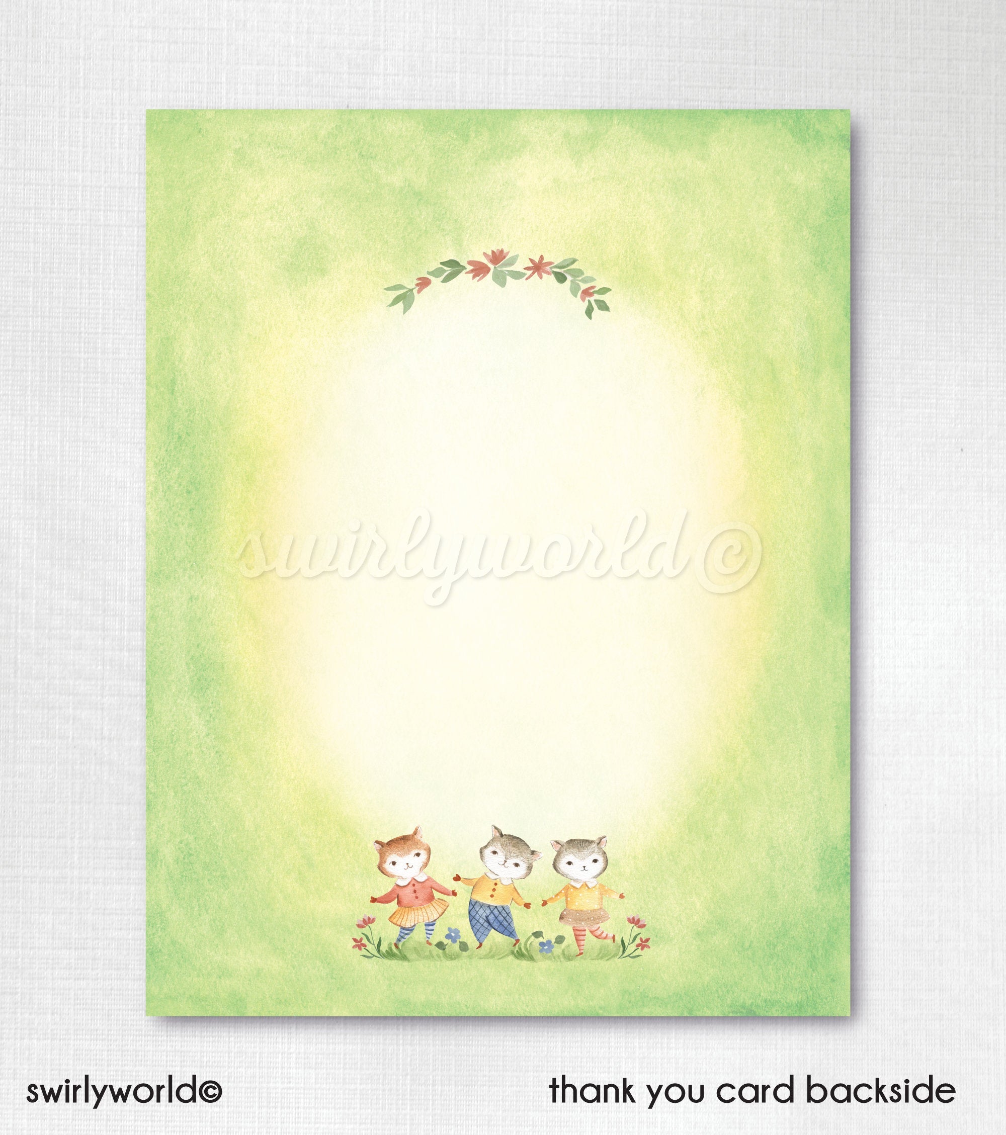 Mother Goose Thank You Cards – Vintage Baby Shower Nursery Rhyme Stationery Set