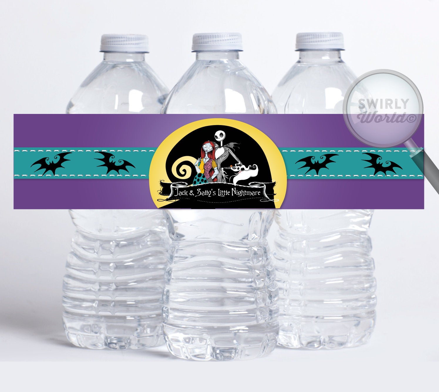 Digital Nightmare Before Christmas Halloween Baby Shower Bundle Set. Invitations, Thank You&#39;s, Favor Tags, Diaper Raffle, Banner, & More!