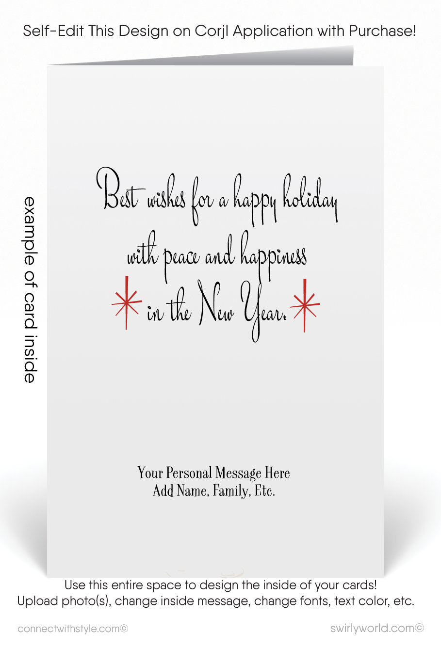 Retro 1950s Snowman Vintage Merry Christmas Holiday Cards