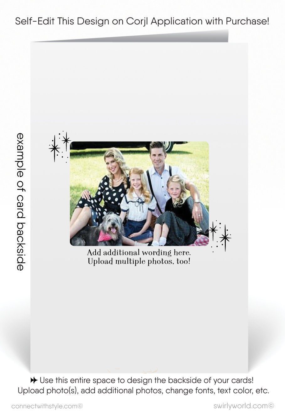 Retro 1950s Snowman Vintage Merry Christmas Holiday Cards