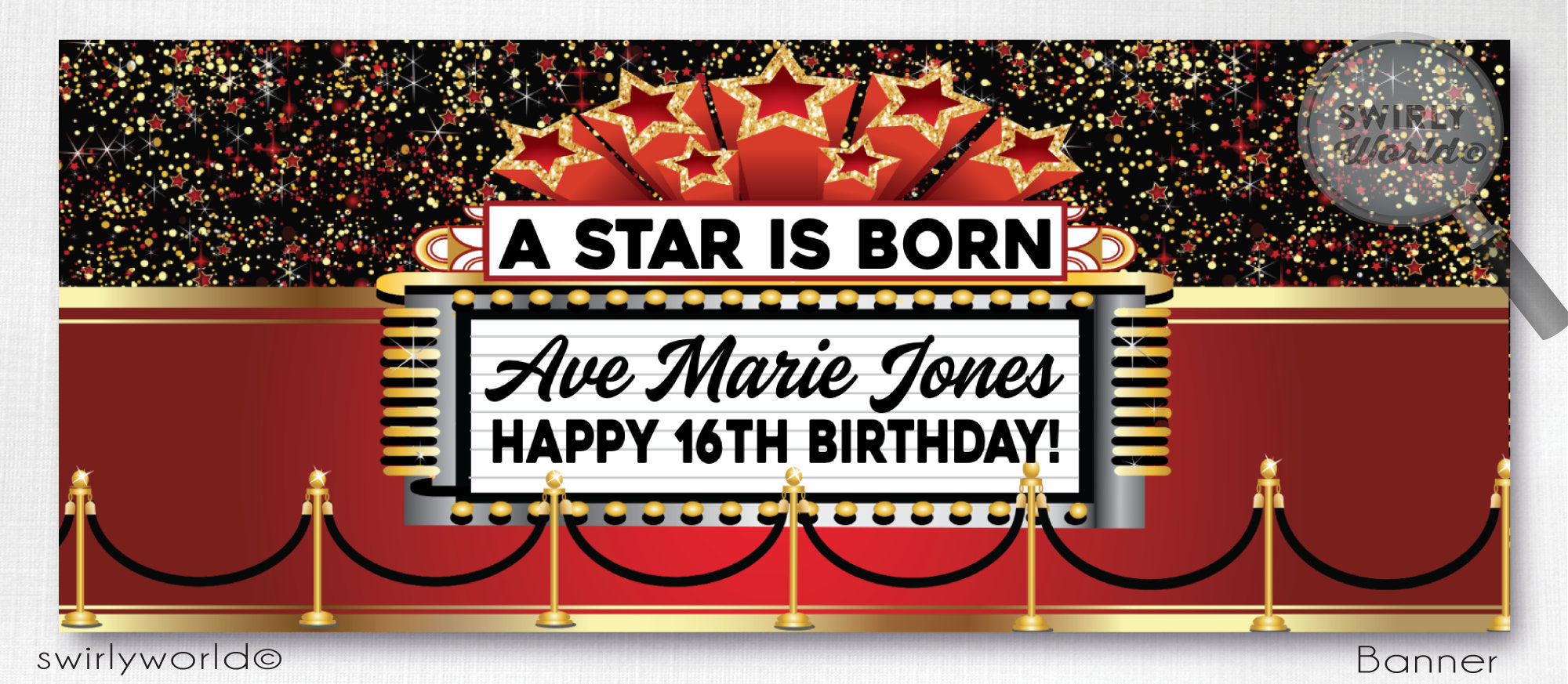 Digital VIP Hollywood Red Carpet Birthday Bundle Pack! A Star is Born Movie Theme. Edit Yourself Immediately. Red Carpet Ready. Movie Star.