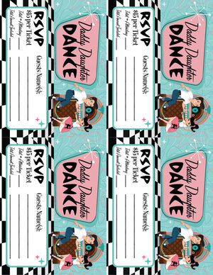 Retro Poodle Skirt 1950s Sock Hop Banner – Father Daughter Dance Pink Ladies Party