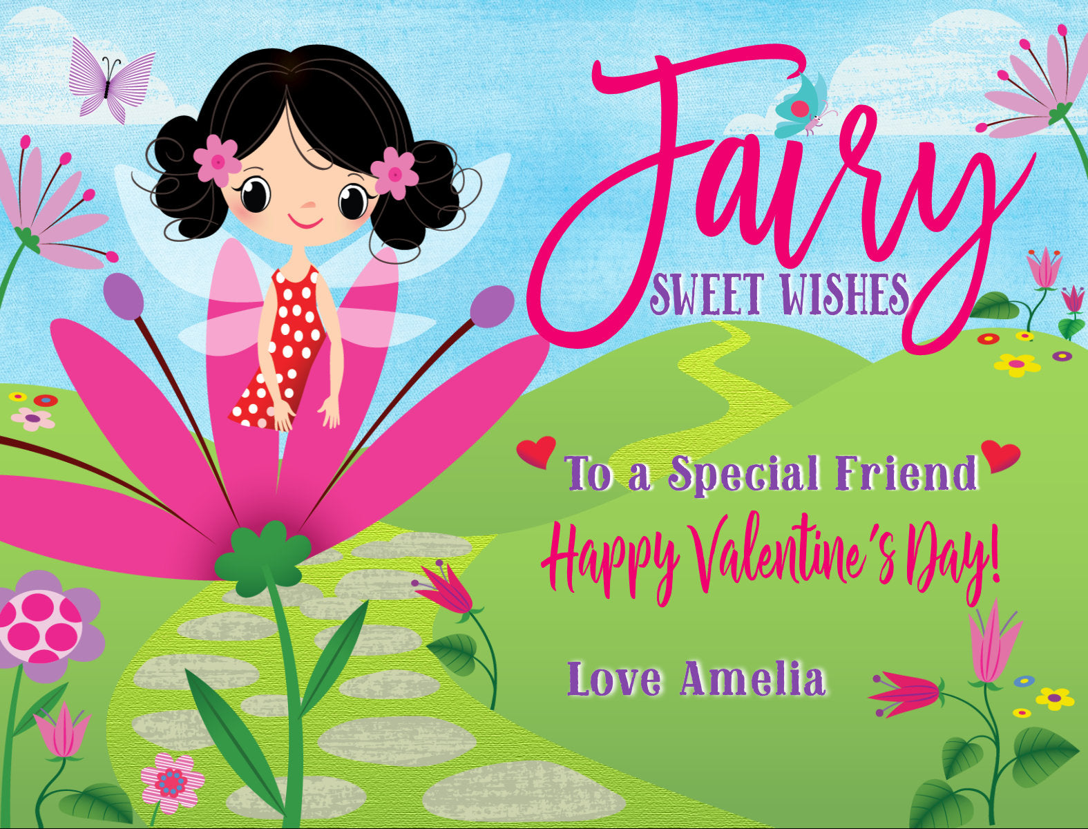 Fall in LOVE with this adorable Pixie Fairy Woodland theme digital printable download girls Valentine's Day cards for school classroom.