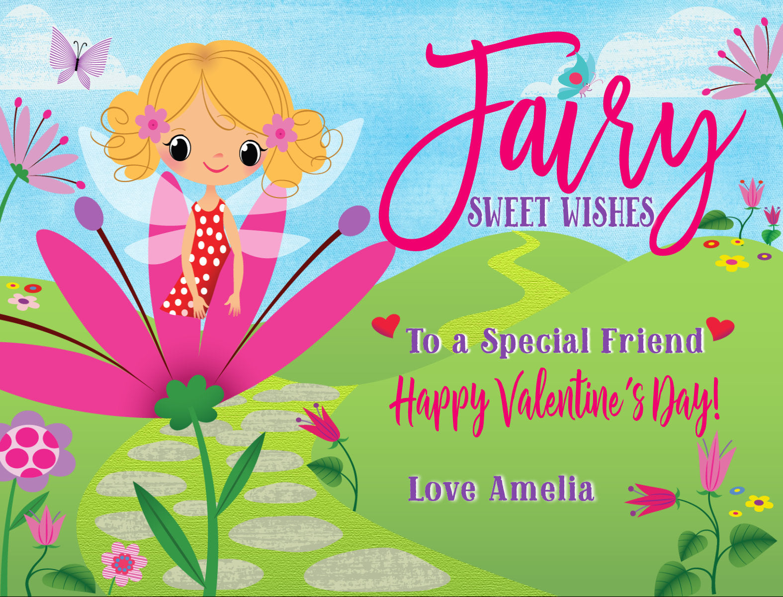 Fall in LOVE with this adorable Pixie Fairy Woodland theme digital printable download girls Valentine's Day cards for school classroom.