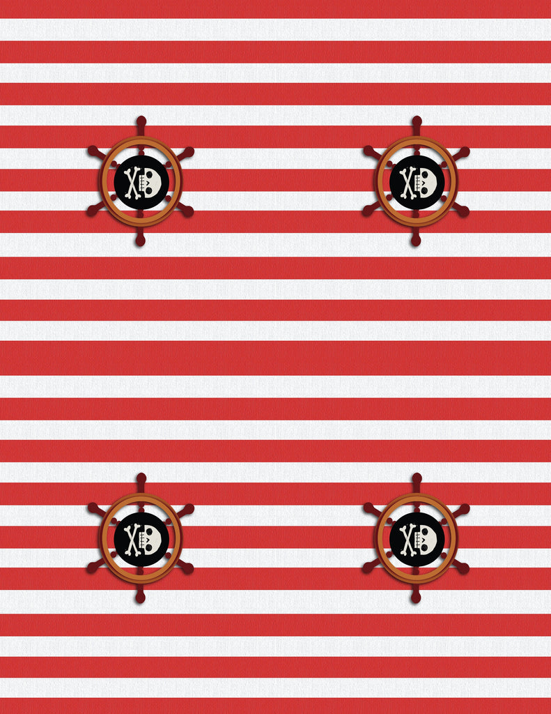 Cute Retro Pirate Captain Valentine's Day Cards for Girls Digital Download