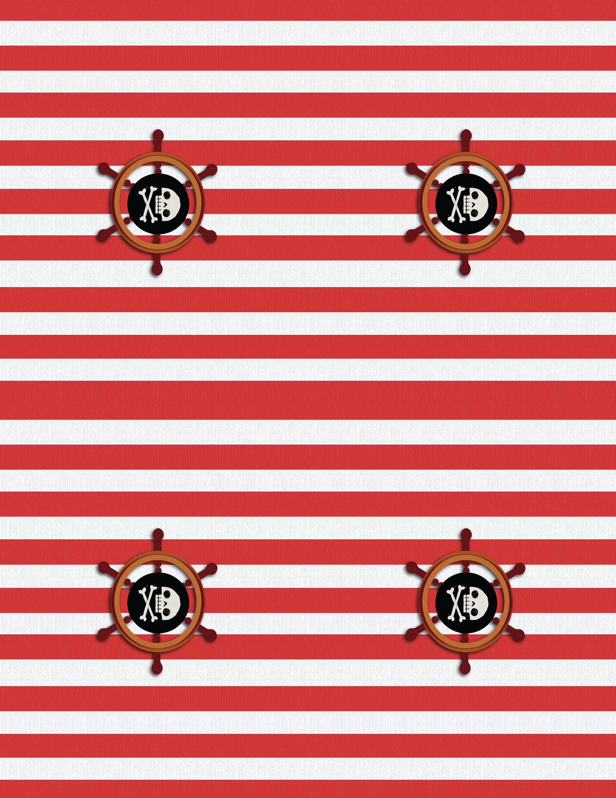 Cute Retro Pirate Captain Valentine's Day Cards for Girls Digital Download