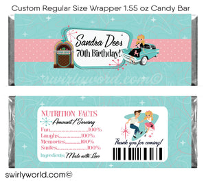 Digital 1950&#39;s Grease Pink Ladies Retro Sock Hop Poodle Skirt Fifties Party Bundle Pack. Retro Rockabilly Pink and Aqua Blue 1950&#39;s Party!