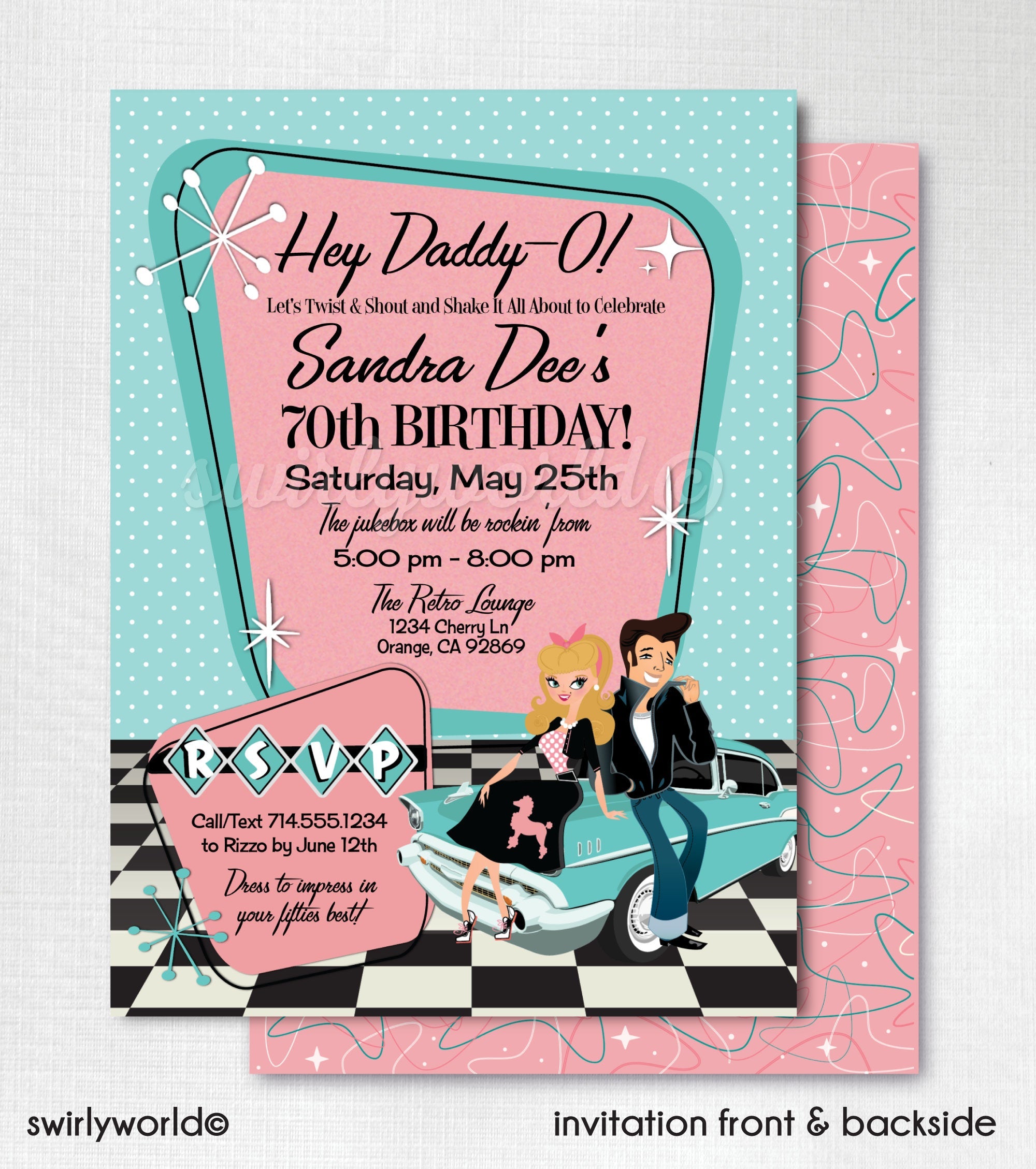1950s Sock Hop Party - Swirly World Designs Digital Bundle