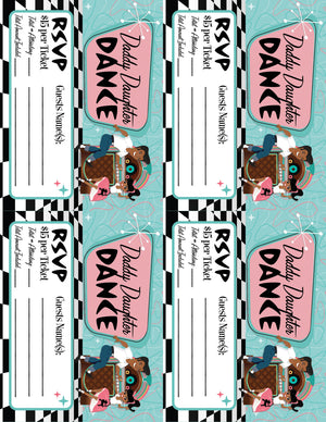 Retro Poodle Skirt 1950s Sock Hop Banner – Father Daughter Dance Pink Ladies Party