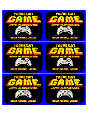 vintage 1980's arcade video game Valentine's day cards for boys school classroom