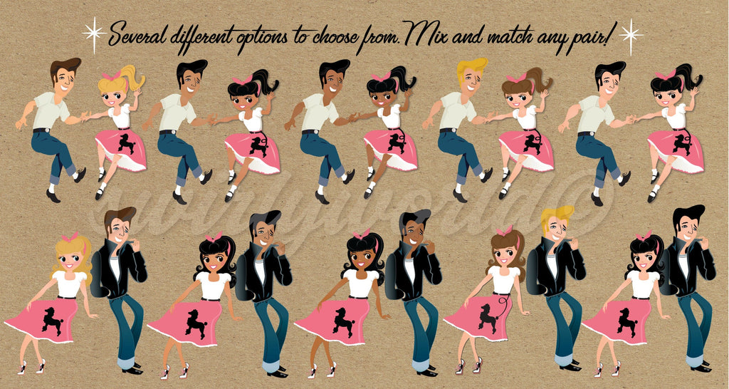 1950s Retro Fifties Father Daughter Dance Pink Ladies Grease Theme Digital Banner