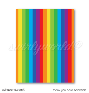 Creative youth art painting artist birthday party crafts invitation and thank you card with envelopes instant digital download.