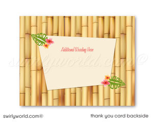 Retro cute kitschy Hawaiian hula girl tiki luau birthday party invitations; digital invitation, thank you, & envelope design.