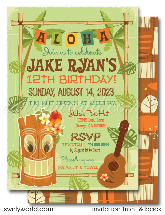 Hawaiian Invitation Card