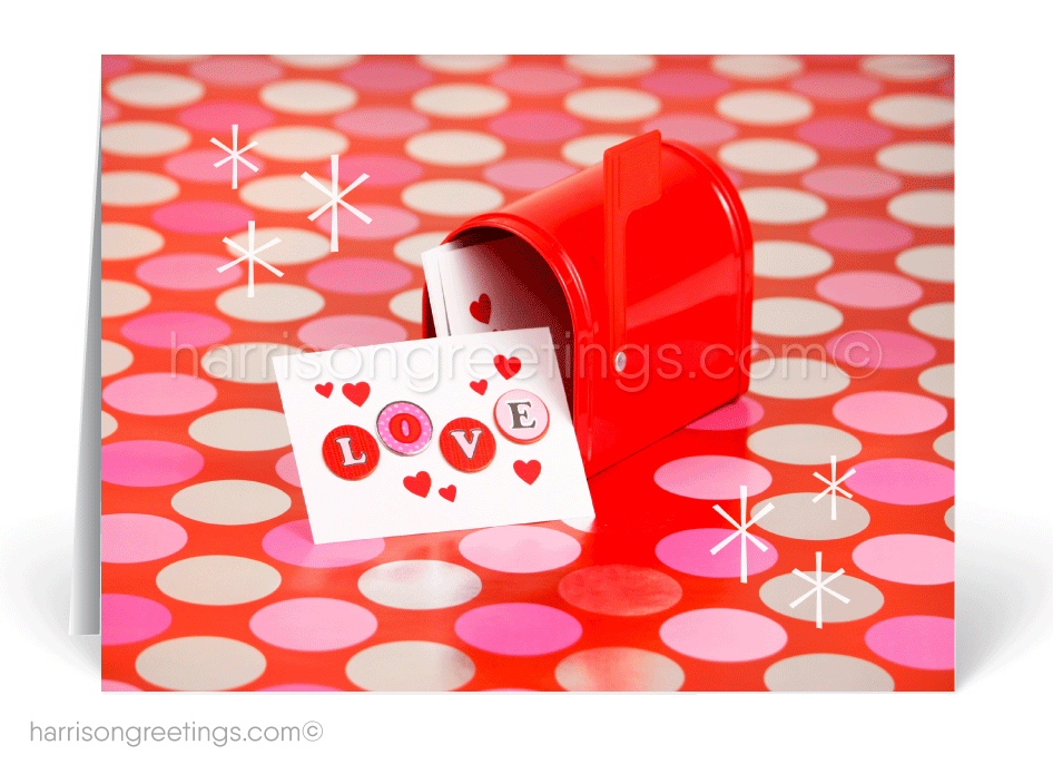 Whimsical Retro Valentine's Day Cards for Clients