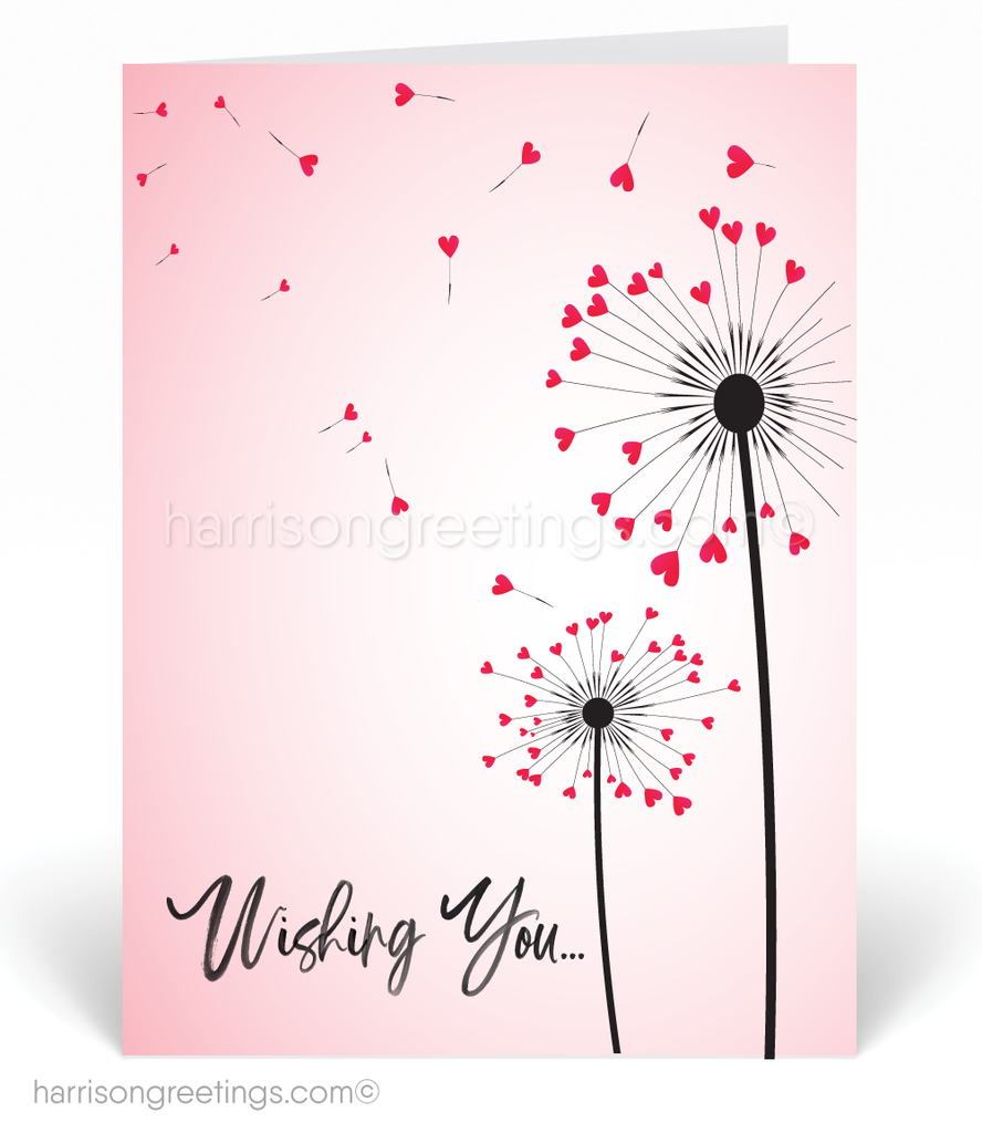 Whimsical Hearts Valentine's Cards for Clients