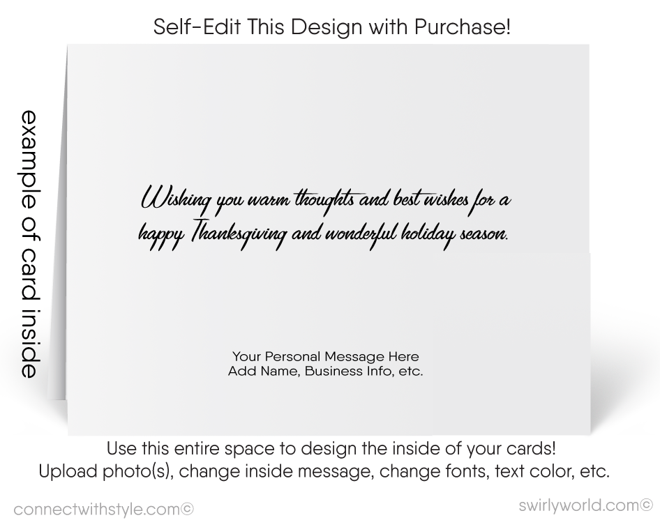 1920's Vintage Watercolor Thanksgiving Greeting Cards